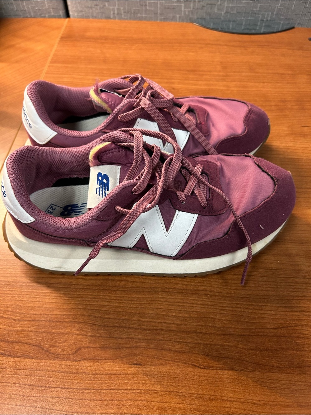 New Balance Burgundy Retro Runner Sneakers 237, women size 7